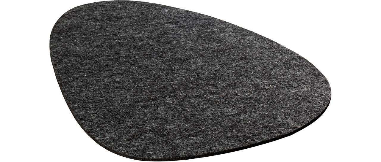 3502-55-0 Filzuntersetzer OVAL UNI DUNKELGRAU