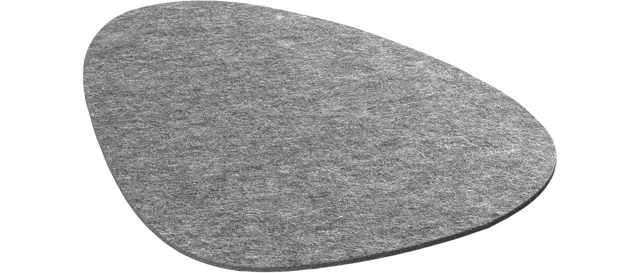3502-56-0 Filzuntersetzer OVAL UNI HELLGRAU