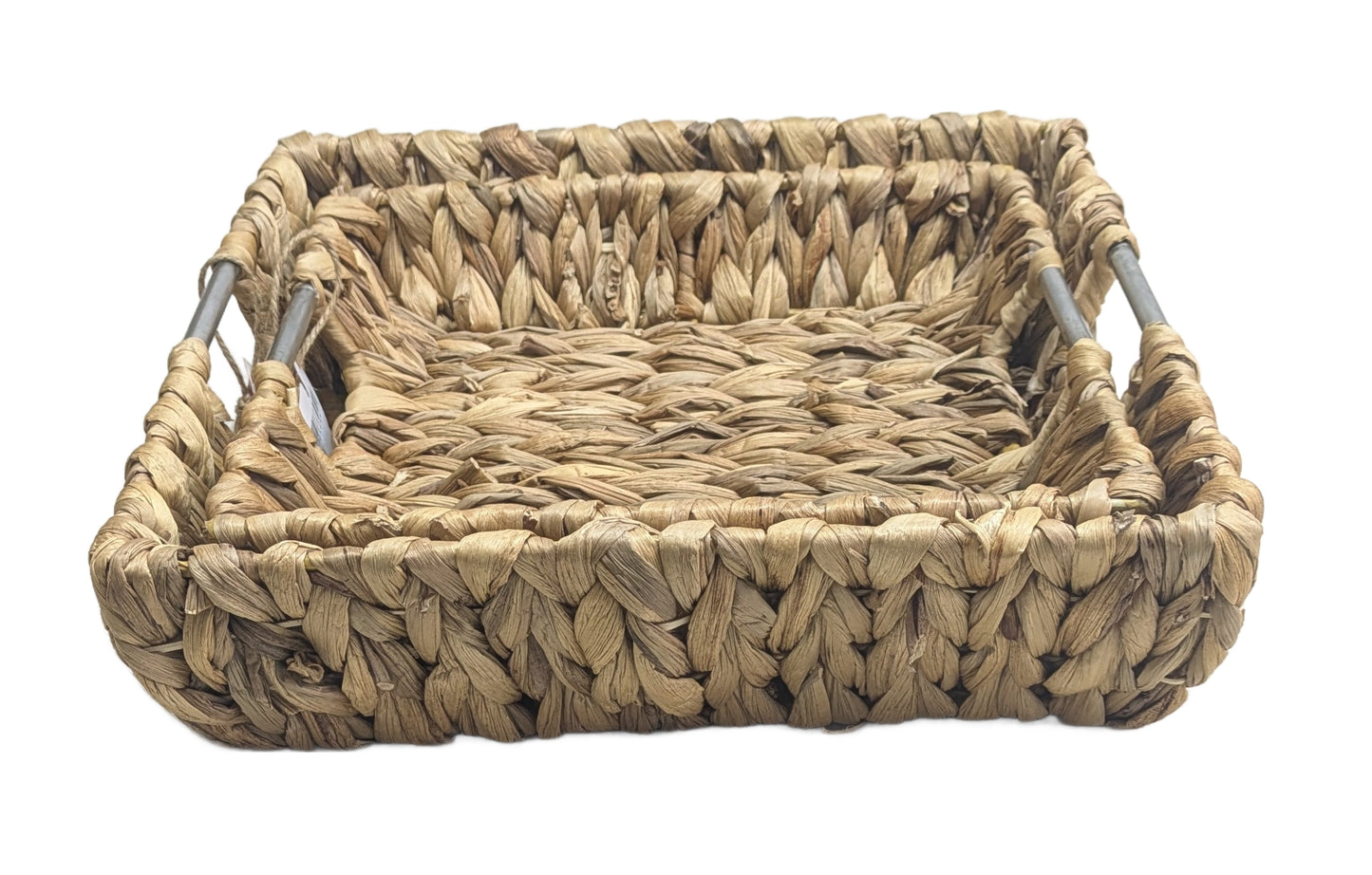 3996-20-0 Satz Schalen aus Wasserhyazinth 1-2 VIERECKIG