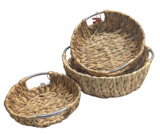 3997-20-0 Satz Schalen aus Wasserhyazinth 1-3 OBEN RUND BODEN RUND