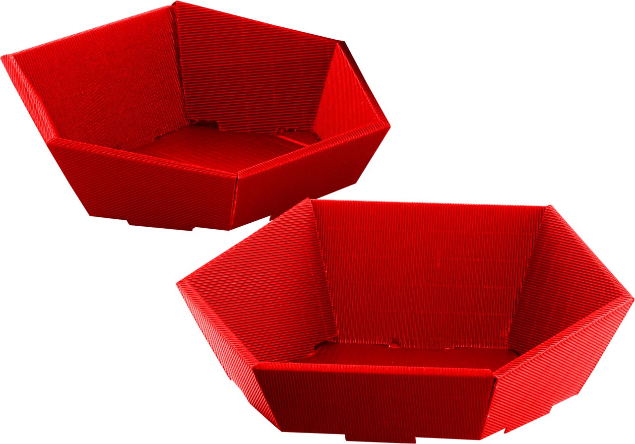 5504-35-0 GESCHENKKARTON 29 X 24 X 13 CM SECHSECKIG (1 STÜCK) ROT