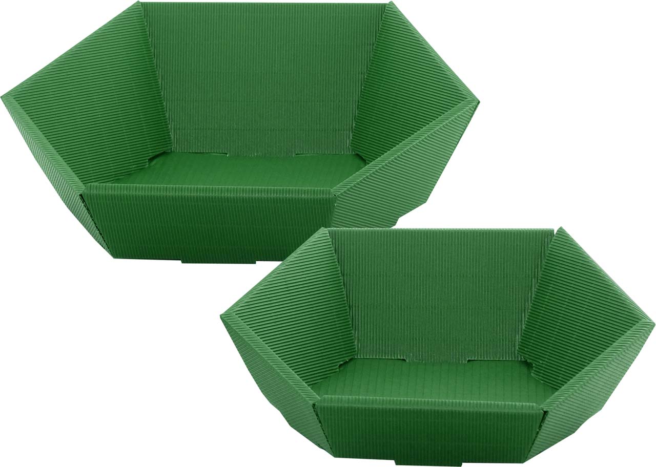 5504-46-0 GESCHENKKARTON 29 X 24 X 13 CM SECHSECKIG (1 STÜCK) GRÜN