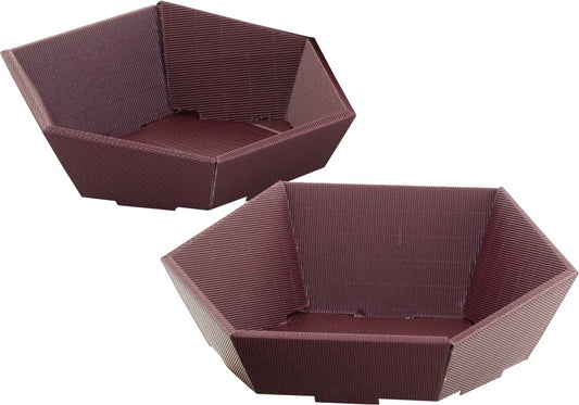 5503-61-0 GESCHENKKARTON 22 X 19 X 10 CM SECHSECKIG (1 STÜCK) AUBERGINE