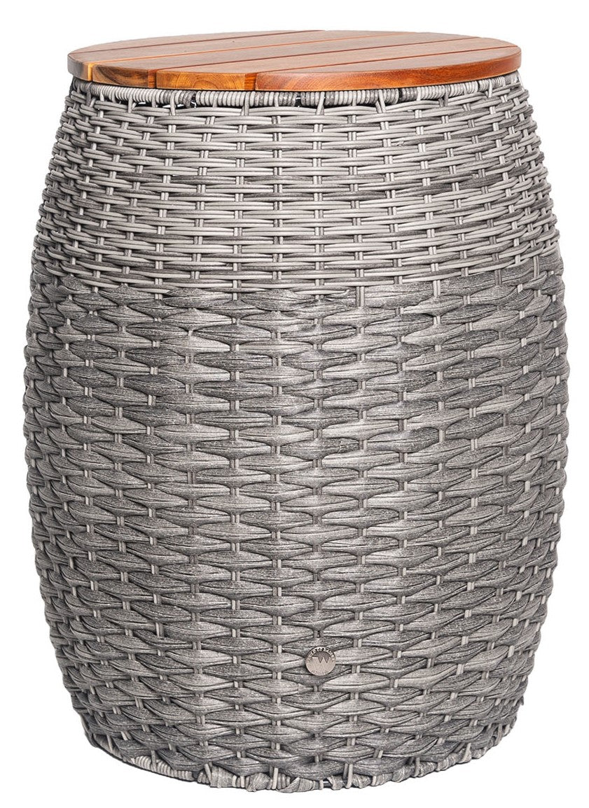 7003-56-0 POLYRATTAN MEHRZWECKKORB RUND / HOLZDECKEL