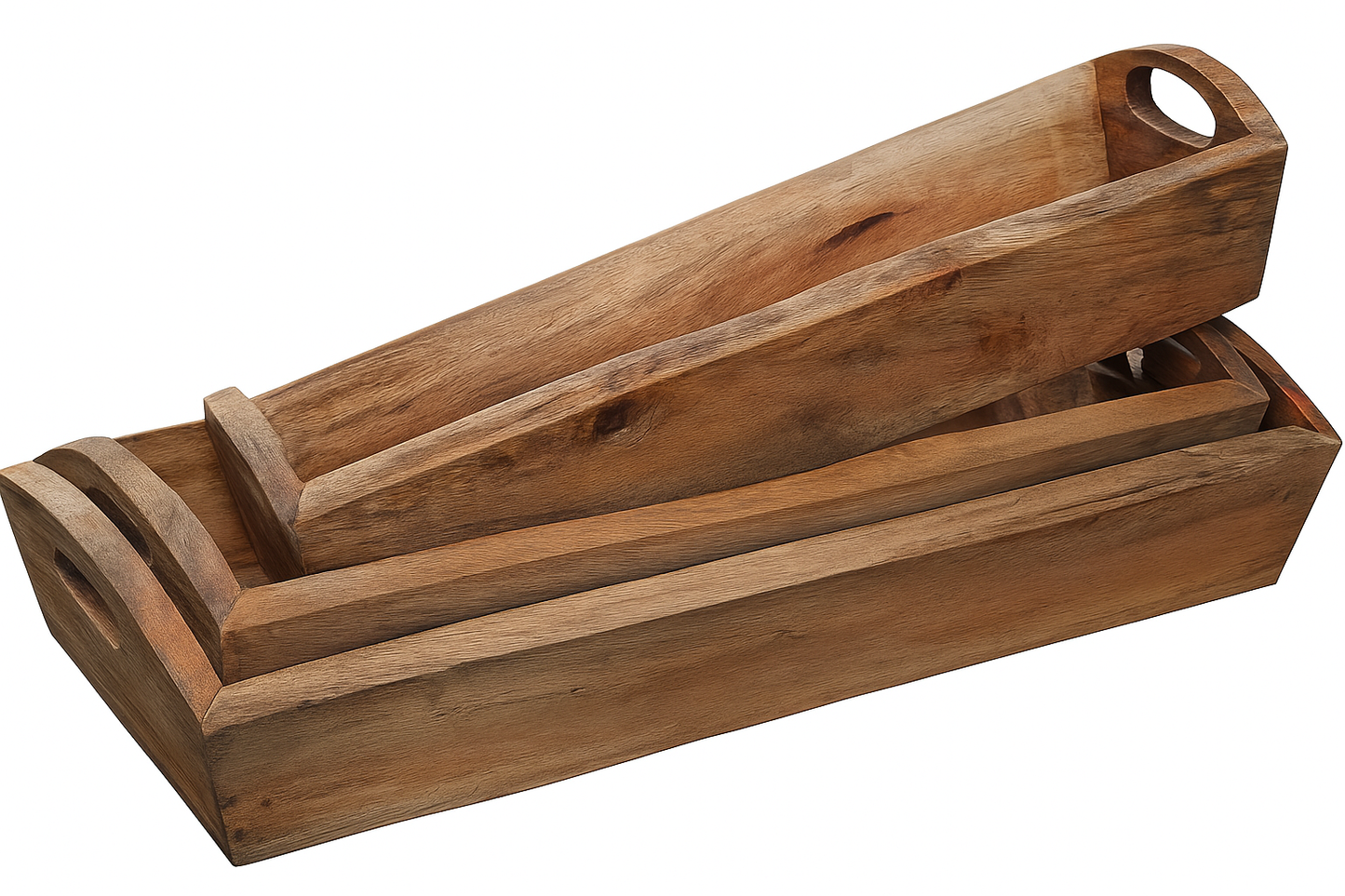 8016-20-0 Holz SCHALE Satz 1-3 NATUR LANG