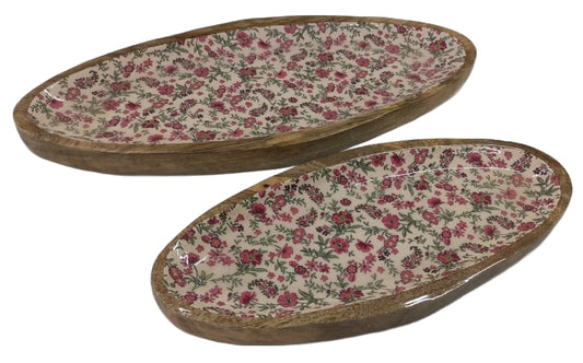 8023-07-0 HOLZSCHALEN OVAL BLUME Satz 1-2