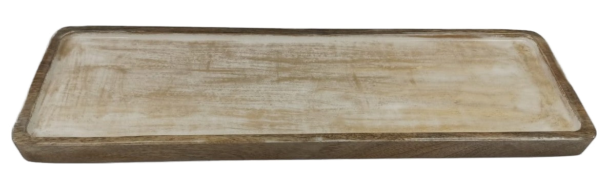 8024-06-0 HOLZSCHALE RECHTECKIG GOLD/WEISS