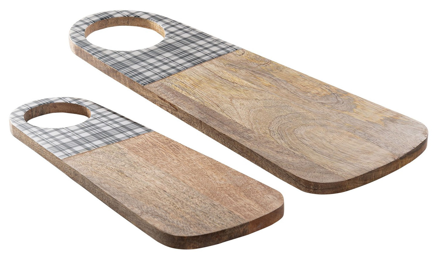 8028-03-0 HOLZBRETT MIT MOTIV SATZ 1-2 KARO SCHWARZ/WEISS