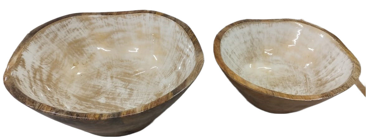 8031-06-0 HOLZSCHALEN RUND GESCHWUNGEN MIT MOTIV 1-2 GOLD/WEISS