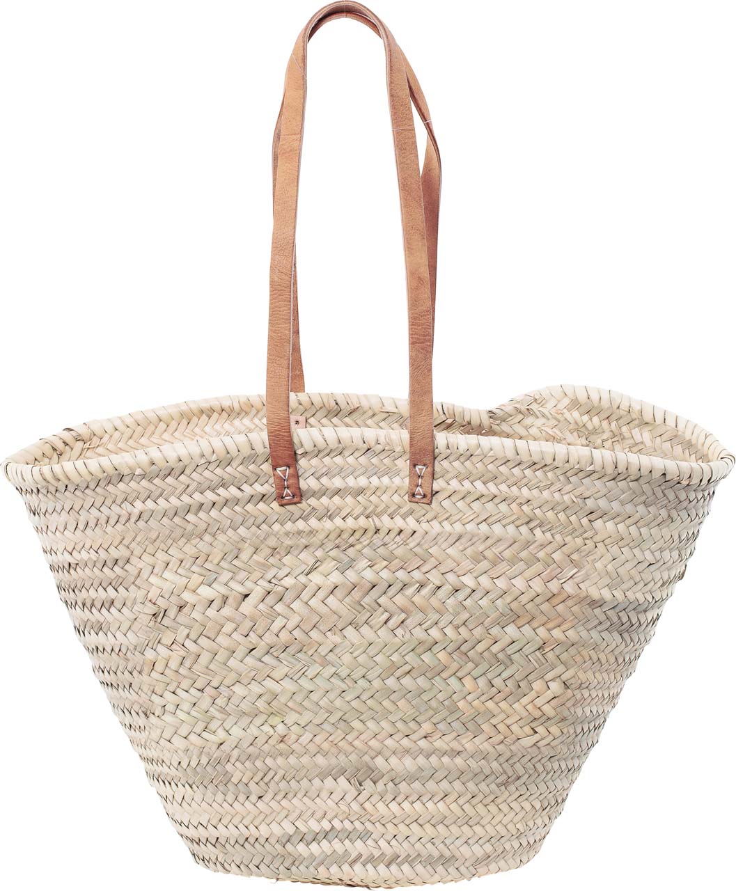 1099-20-0 STRANDTASCHE AUS PALMBLATT MIT SCHULTERHENKEL (langer Henkel)