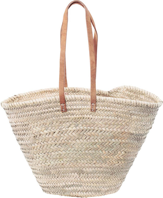 1099-20-0 STRANDTASCHE AUS PALMBLATT MIT SCHULTERHENKEL (langer Henkel)