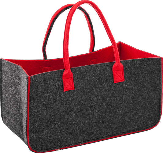 3414-59-0 FILZ EINKAUFSTASCHE COUNTRYSTYLE DUNKELGRAU/ROT
