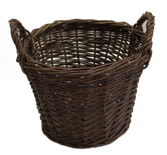 3500-21-035 KARTOFFELKORB UNGESCHÄLTE WEIDE (DURCHMESSER 35 CM OBEN) MIT GRIFFE
