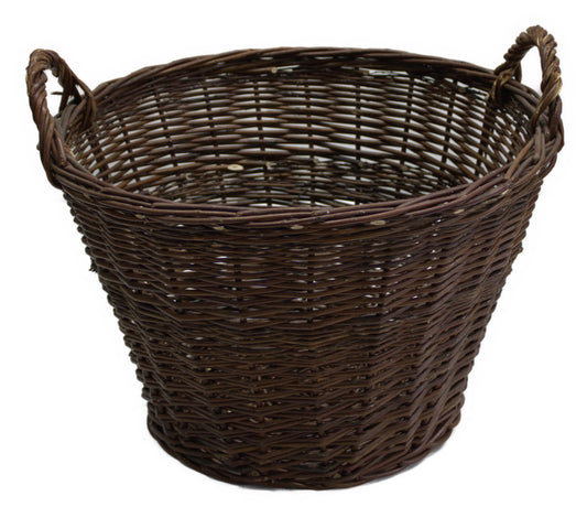 3500-21-045 KARTOFFELKORB UNGESCHÄLTE WEIDE (DURCHMESSER 45 CM OBEN) MIT GRIFFE