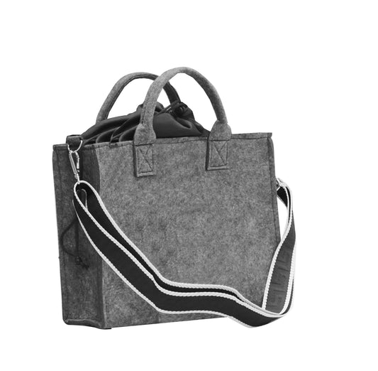 3522-56-0 TRACHTENFILZTASCHE FILZ HELLGRAU