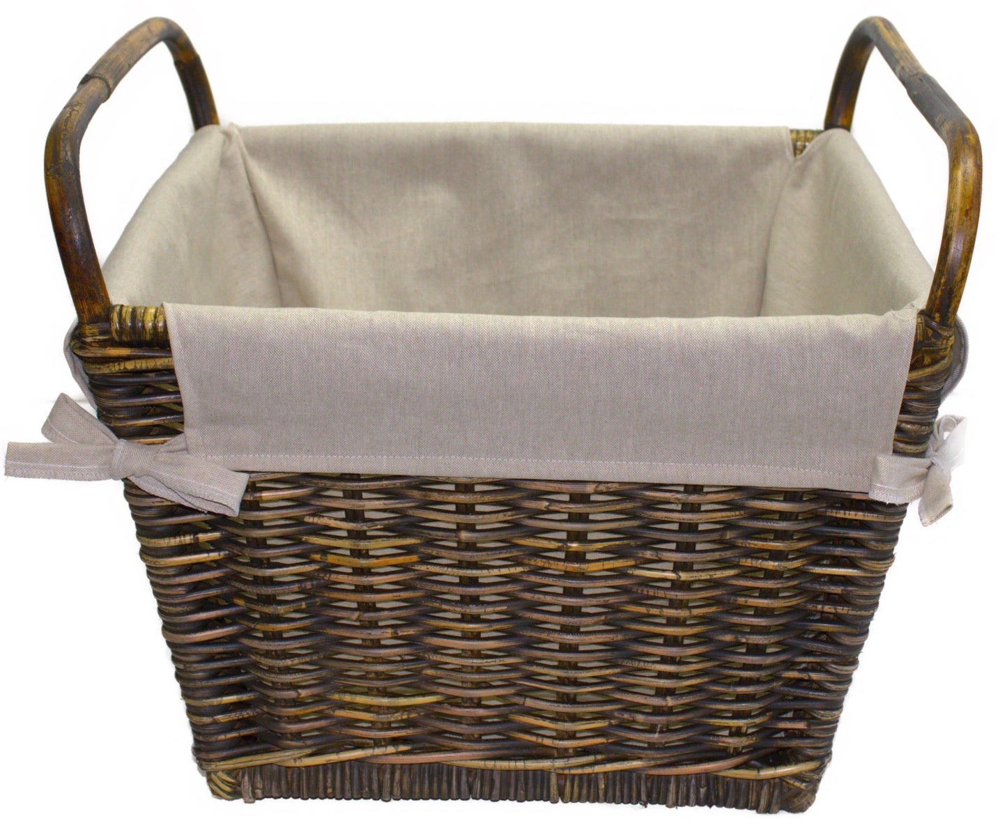 3583-50-1 HOLZKORB AUS PEDDIGROHR BRAUN GEWASCHEN MIT FUTTER