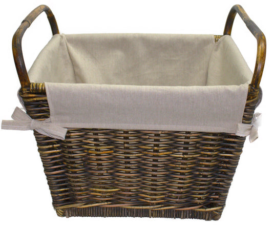 3583-50-1 HOLZKORB AUS PEDDIGROHR BRAUN GEWASCHEN MIT FUTTER