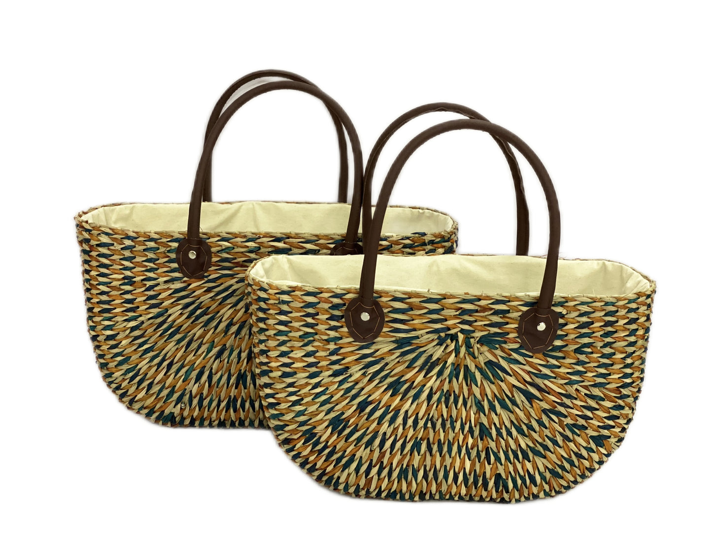 3911-30-2 TASCHE AUS SEEGRAS 1-2  MIX BUNT