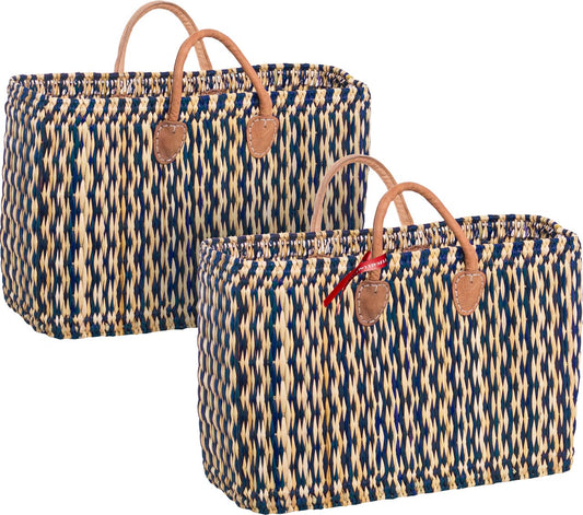 4023-60-0 KORBTASCHE SATZ 1-2 NATUR/BLAU