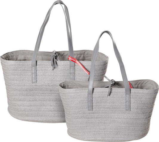 4130-56-0 STROHTASCHE SATZ 1-2 UNI GRAU