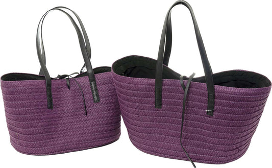 4130-61-0 STROHTASCHE SATZ 1-2 UNI LILA