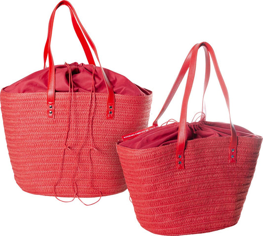 4135-35-2 STROHTASCHE SATZ 1-2 UNI ROT
