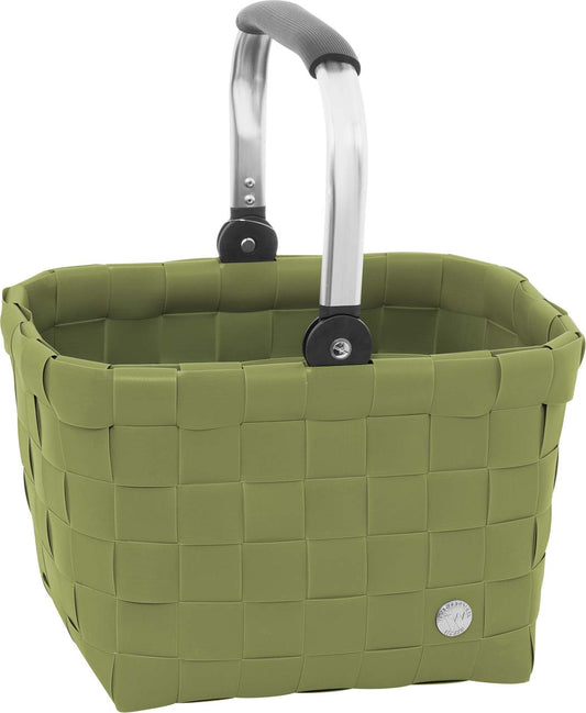 5035-49-0U PREMIUM Korb mit KLAPP-GRIFF SHOPPER Uni Icekhakigrün