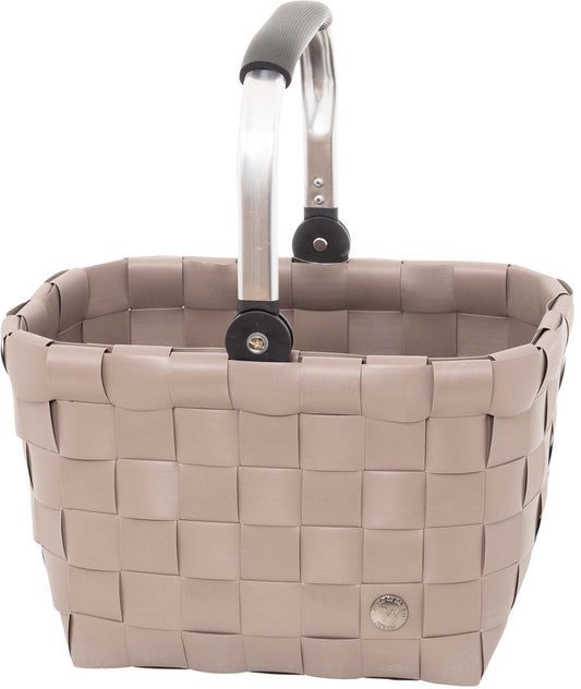 5035-52-0U PREMIUM Korb mit KLAPP-GRIFF SHOPPER Uni Taupe