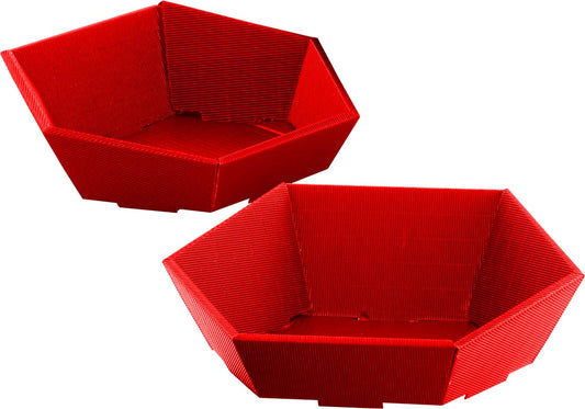 5503-35-0 GESCHENKKARTON 22 X 19 X 10 CM SECHSECKIG  (1 STÜCK) ROT
