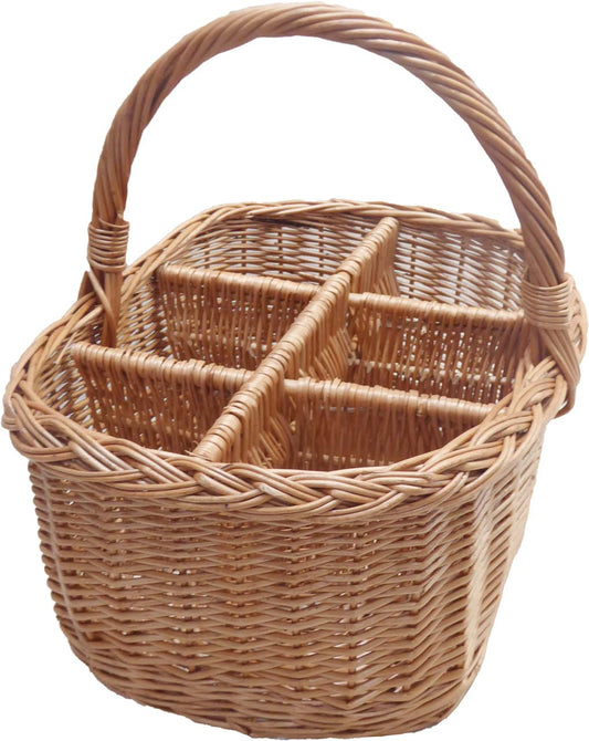 5516-10-0 Flachenkorb 6er gesottene Weide