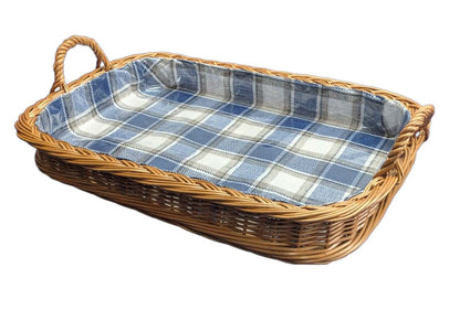 619-10-1 GARTENTABLETT RECHTECKIG MIT ZWEI Griffen UND STOFF/FOLIE