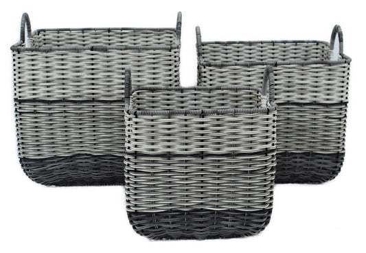 7000-57-0 POLYRATTAN MEHRZWECKKORB SATZ 1-3 QUADRATISCH