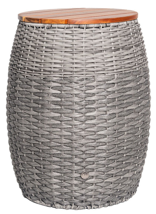 7003-56-0 POLYRATTAN MEHRZWECKKORB RUND / HOLZDECKEL