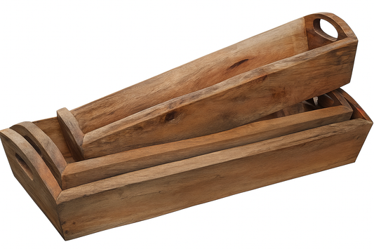 8016-20-0 Holz SCHALE Satz 1-3 NATUR LANG