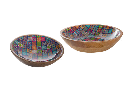 8022-01-0 HOLZSCHALEN RUND MIT MOTIV BUNT 1-2