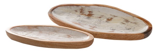 8023-04-0 HOLZSCHALEN  OVAL  Satz 1-2