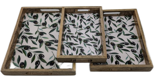 8026-02-0 HOLZSCHALE RECHTECKIG 1-3 OLIVE