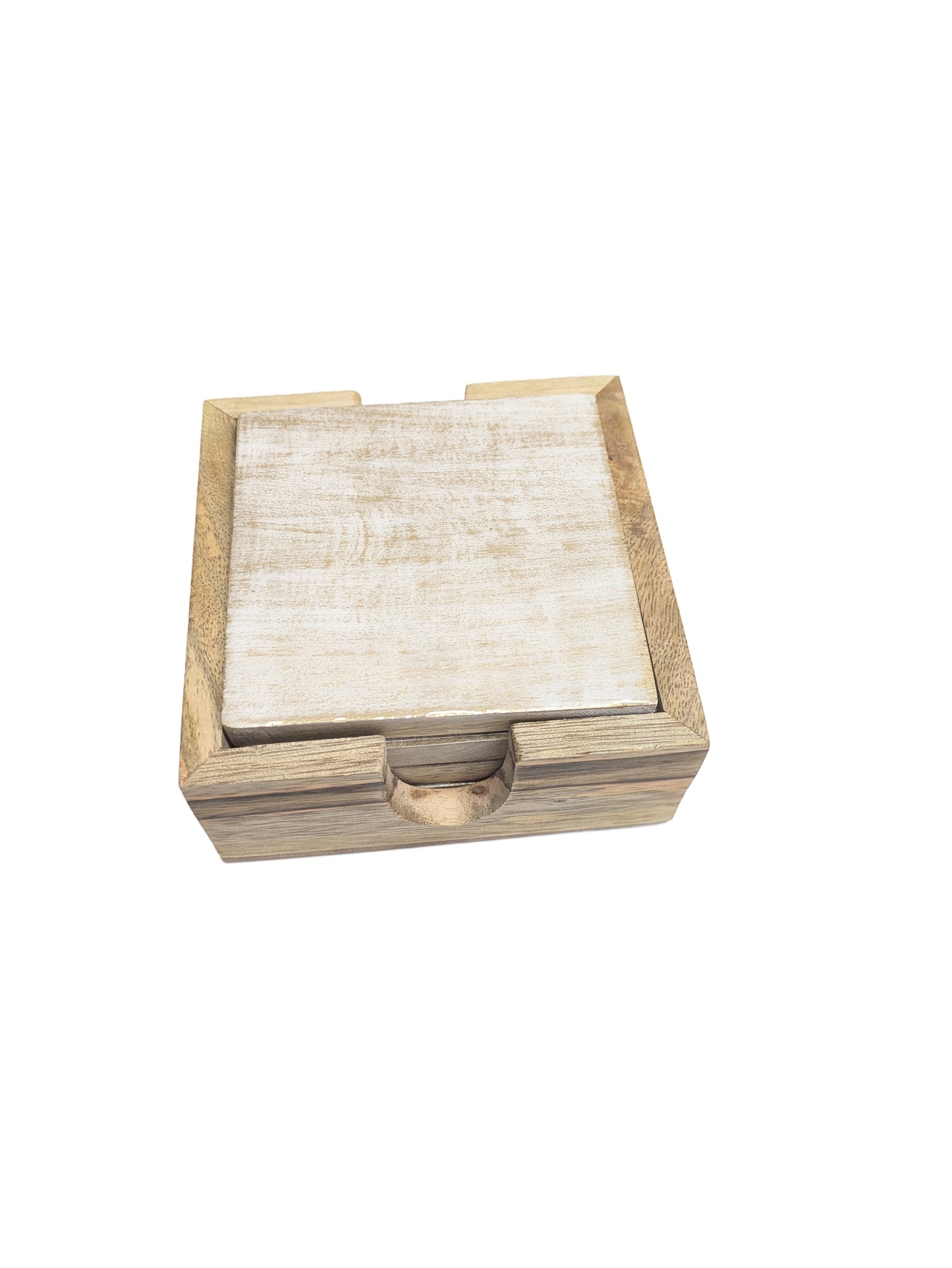 8021-06-0 VIER UNTERSETZER FÜR GLÄSER viereckig MIT MOTIV GOLD/WEISS