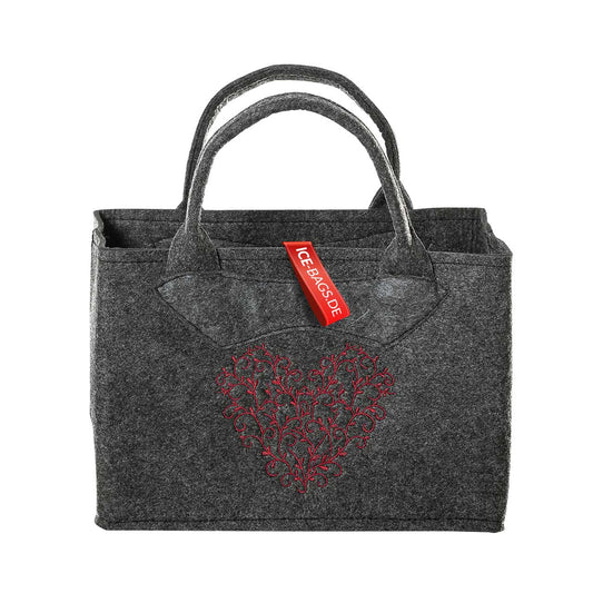 3557-55-35HN FILZTASCHE MIT GESTICKTEM HERZ ROT