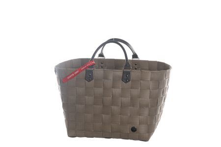 5100-02-0U Shopper taupe Klassiker taupe (neue Bänder) kurze PU Leder Griffe